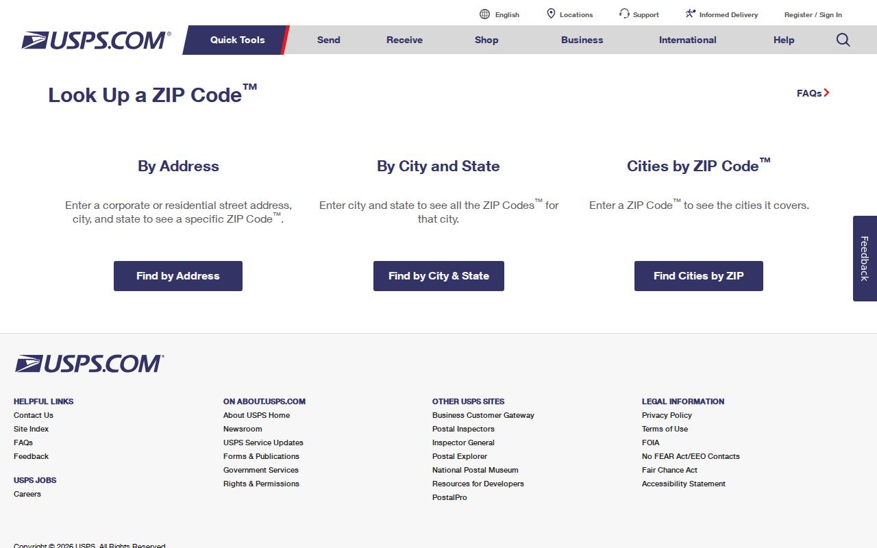 Colleyville ZIP code directory USPS address to ZIP verification screen